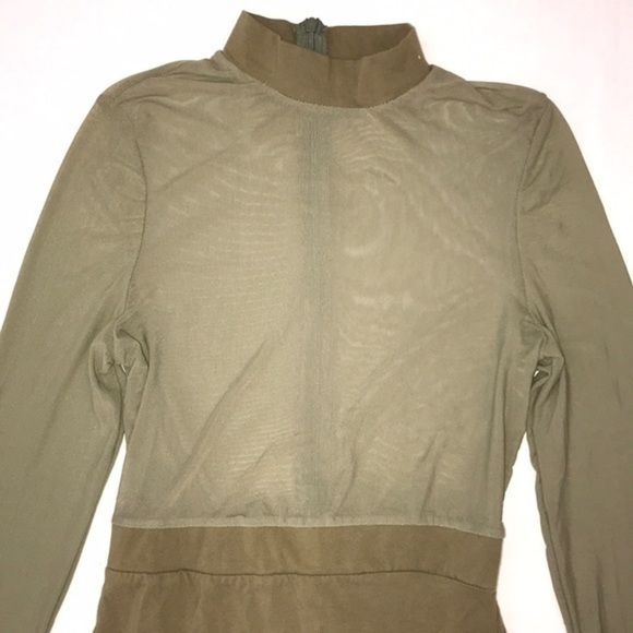 Long Sleeve Sheer Bodycon Dress - Picture 2 of 8